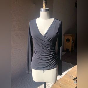 Pinup Couture black long sleeve v-neck shirt